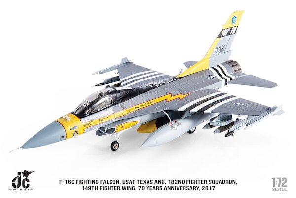 F16C Fighting Falcon USAF Texas ANG, 182nd FS, 149th FW, 70 years Anniversary Edition, 2017  JCW-72-F16-013