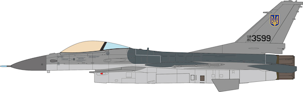 F16A Fighting Falcon Ukraine Air Force, 831st Tactical Aviation Brigade, 2024  JCW-72-F16-026