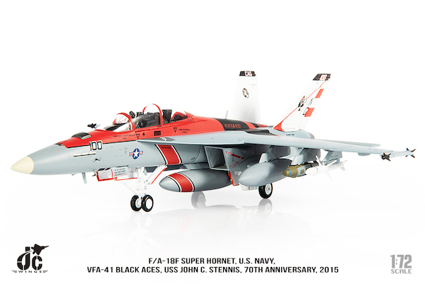 F/A18F Super Hornet US Navy, VFA-41 Black Aces, 70th Anniversary Edition, 2015 JCW-72-F18-015