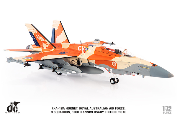 F/A18A Hornet RAAF, Royal Australian Air Force, 3 Squadron, 100th Anniversary Edition, 2016  JCW-72-F18-016
