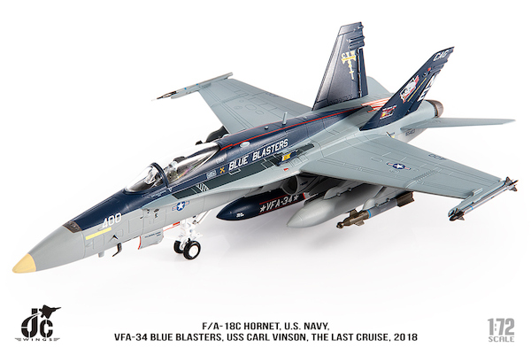 F/A18C Hornet U.S. NAVY VFA-34 Blue Blasters, The Last Cruise, 2018 JCW-72-F18-018