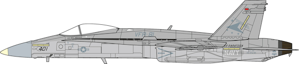 F/A18C Hornet U.S. NAVY VFA-81 Sunliners, Desert Storm, 1991  JCW-72-F18-025
