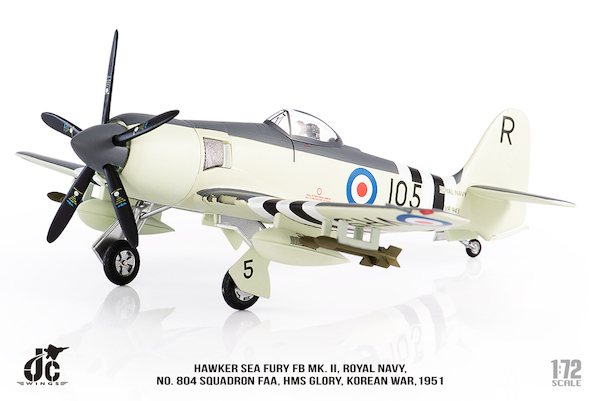 Hawker Seafury FB MK. II Royal navy, Peter Carmichael, No. 802 Squadron FAA, Korean War, 1952 JCW-72-SFURY-002