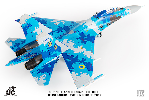 Sukhoi Su27B Flanker Ukrainian Air Force, 831st Tactical Aviation Brigade , 2017. Missing set of weaponry JCW-72-SU27-012