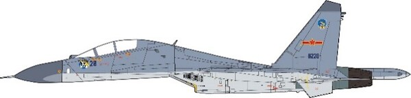 Sukhoi SU-27UBK Flanker PLAAF,  11228/28 1st Fighter Division, 1st Air Regiment, 1993 Chinese Air Force  JCW-72-SU27-013