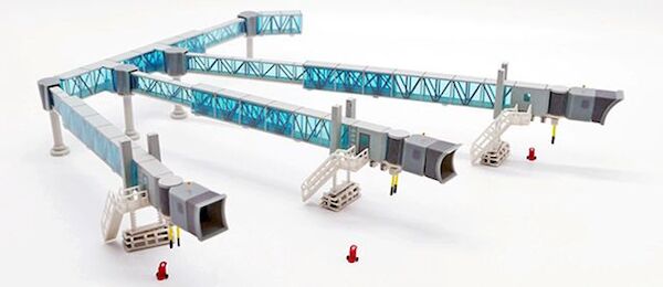 Airport Passenger Bridge Airbus A380 (Blue) LH2278