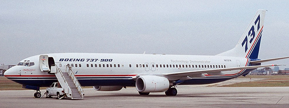 Boeing 737-900 Boeing Company N737X Flaps Down  LH2456A