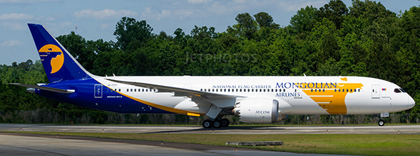 Boeing 787-9 Dreamliner MIAT Mongolian Airlines JU-1789 Flap Down LH4297A