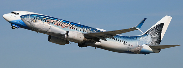 Boeing 737-800 Alaska Airlines "Salmon Thirty Salmon" N559AS Flaps Down  SA2044A