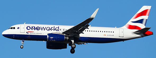 Airbus A320 British Airways "Oneworld" G-EUYR SA4036