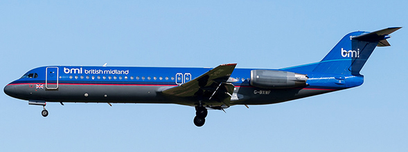 Fokker 100 British Midland G-BXWF  XX20303