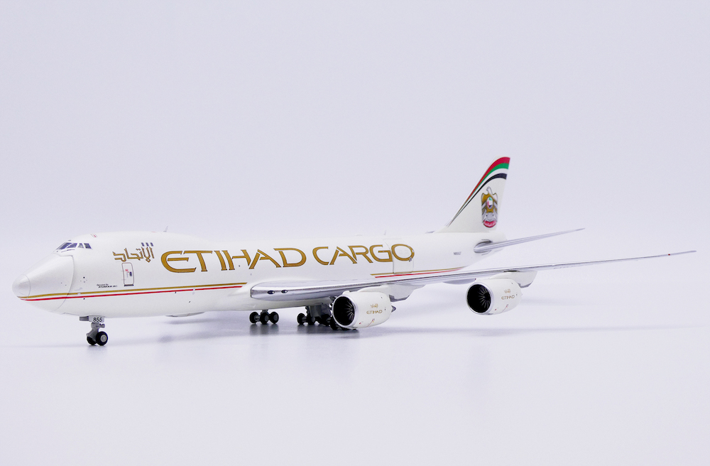 JC Wings XX40159C Boeing 747-8F Etihad Cargo N855GT Interactive S