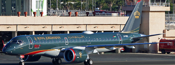 Embraer E190-E2 Royal Jordanian "1800th Embraer E-Jet" JY-REC XX40243
