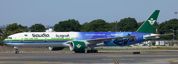 Boeing 777-300ER Saudi Arabian Airlines "Formula E 2024" HZ-AK43 XX40318
