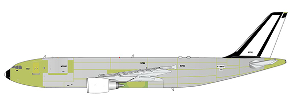 Airbus A300-600R FedEx "Factory Bare Metal" F-WWAF XX40440