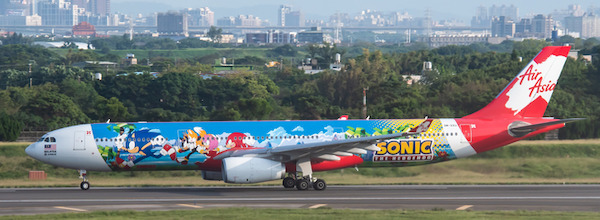 Airbus A330-300 Air Asia "Sonic the Hedgedog" 9M-XXU XX40457