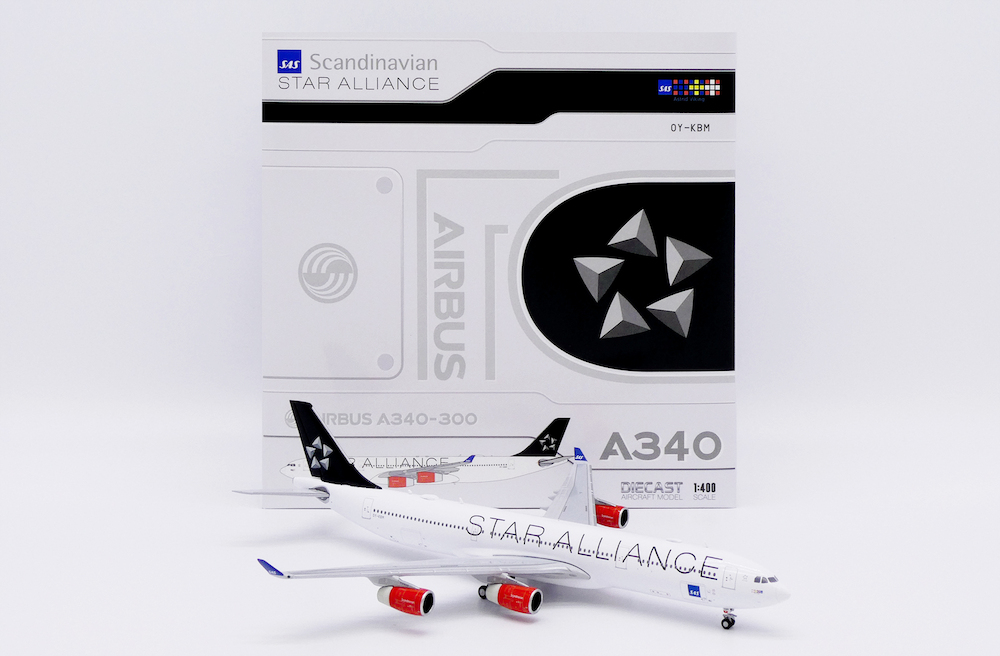 Airbus A340-300 SAS 1:400 スケール 1:400 Airbus A340-300 SAS Scandinavian Airlines OY-KBI Panda Model