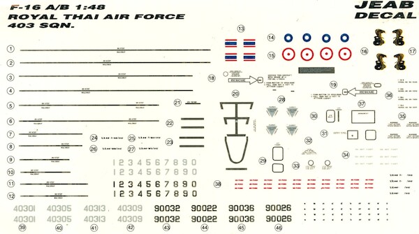 F16A/B Fighting Falcon (403sq Royal Thai AF)  JEAB48016