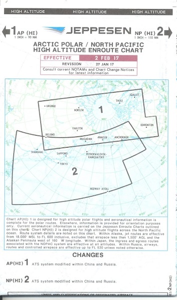 Arctic Polar/North Pacific High Altitude Enroute Chart 1/2 AP (HI) 1 - NP (HI) 2 AP-HI-1-2