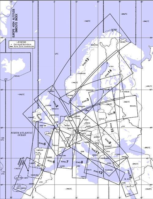 Jeppesen E(HI)11/12 High Altitude Enroute Chart Europe HI 11/12