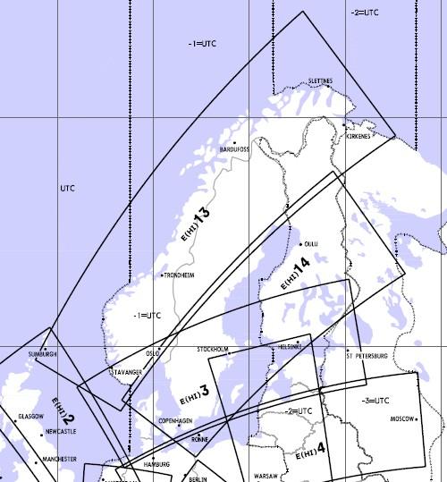 High Altitude Enroute Chart Europe HI 13/14: Scandinavia  ZEUH1341