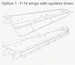 F-14A Tomcat Wings with spoilers Down, Speed Brakes (Beavertail) and Wheels (Academy) JOY-Resin002A
