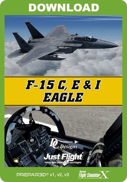 DC Designs F-15 C, E & I Eagle (FSX, P3D V1/V2/V3 download version) J3F000281-D