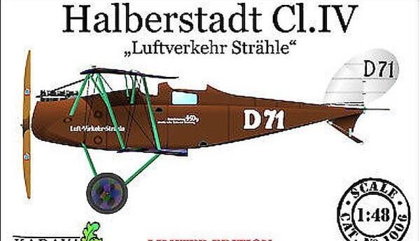 Halberstadt Cl.IV "Luftverkehr Sträle" 1006