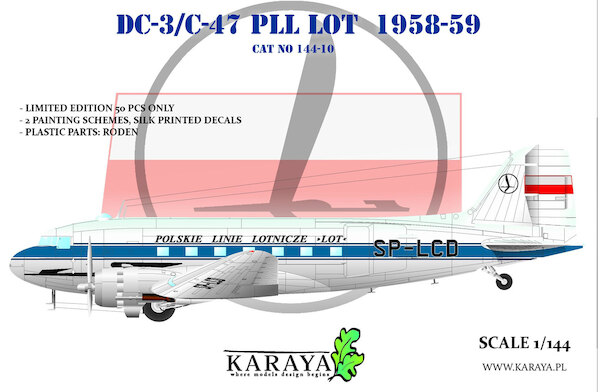 Douglas DC3/C47 (PLL, LOT Polish Airlines 1958-1959)  144-10