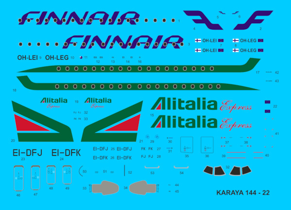 Embraer EMB170 (Alitalia, Finnair) 144-22