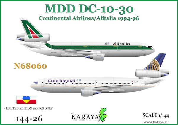 Douglas DC10-30 (Alitalia/Continental N6806) 144-26