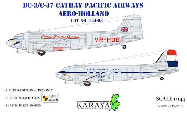 Douglas DC3 (Cathay Pacific, Aero Holland) 144-93