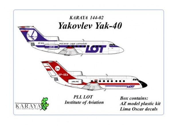 Yakovlev Yak40 (LOT, Instytut Lotnictwa) 144-02