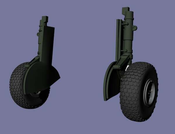 Spitfire MKVIII, MKIX, MKXIV landing gear with front facing Torque Link (Eduard) KLG4807EDU