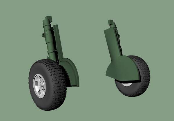 Spitfire MKVIII, MKIX, MKXIV landing gear with Rear facing Torque Link (Eduard)  KLG4811EDU