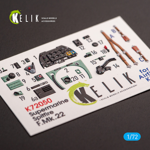 3D Interior Detail set Supermarine Spitfire F MK22 (Airfix) k7250