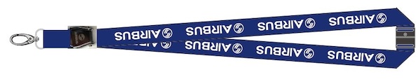 Lanyard with AIRBUS titles as 'mini-airlinebelt' LAN-AB