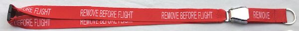 Lanyard with 'Remove Before Flight' titles as 'mini-belt' LAN-RBF