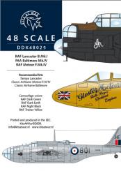 Lancaster B Mk1 (RAF), Baltimore MKIV (FAA) Meteor F MKIV (RAF) ddk4825