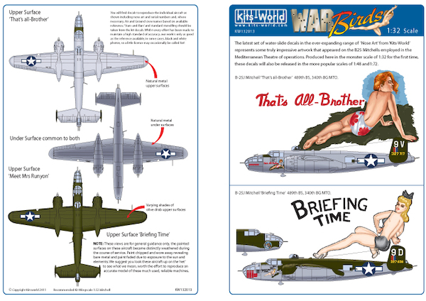 North American B25J Mitchell (447th BS, 321st BG) kw132013