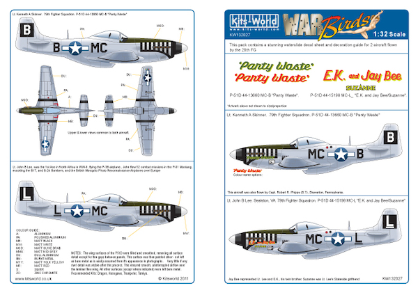 P51D Mustang (20th FG "Panty Waste, EK and Jaybee Suzanna") kw132027