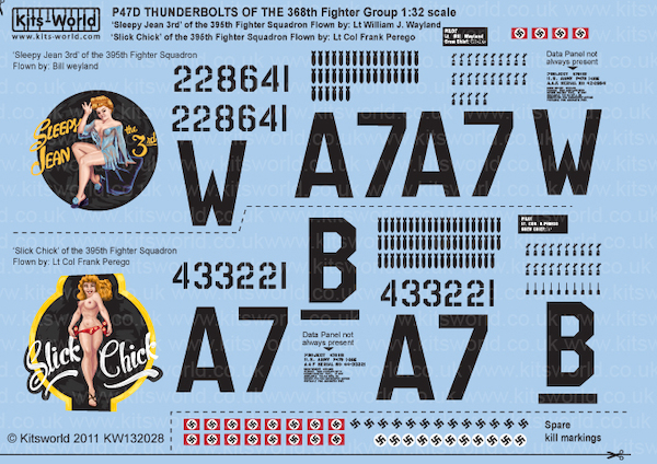 P47D Thunderbolt 386th FG "Sleepy Jean & Slick Chick")  kw132028