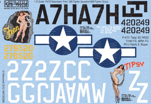 P47D Thunderbolt (395th FS "Fran", 510FS "Tipsy") kw132036