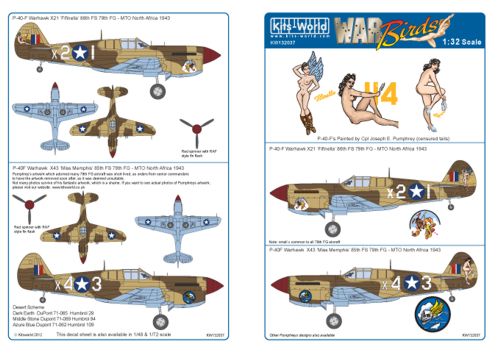 Curtiss P40F Warhawk (85FS/79FG : Fifinella"and "Miss Memphis") kw132037