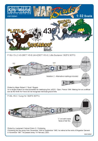 Lockheed P-38J-15-LO Lightning 'Little Buckaroo' , 'Gung Ho') kw132041