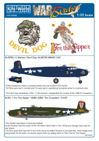 North American B25J Mitchell (1 for the Gipper 100BS/42BG USAAF) kw132042