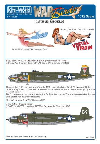North American B-25H Mitchell (Catch 22 filmstars 'Heavenly Body' and 'Vestal Virgin')  kw132059