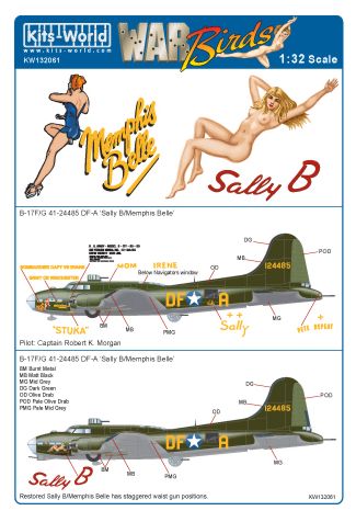 B17F/G Flying Fortress (Memphis Belle, Sally B) kw132061
