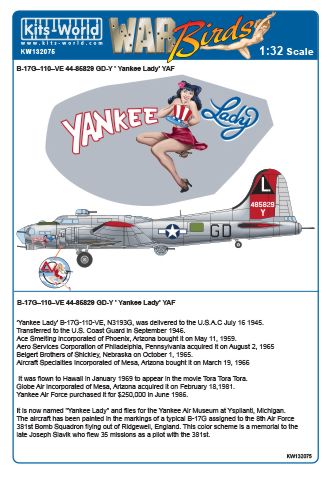 Boeing B17G Flying Fortress (44-85829 GD-Y  'Yankee Lady" YAF)  kw132075