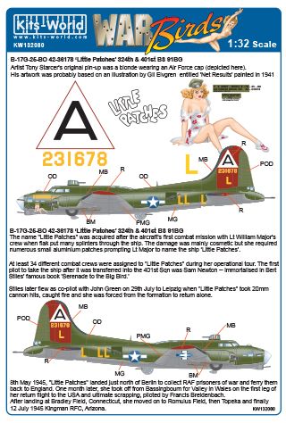 Boeing B17G Flying Fortress (42-31678 'Little Patches' 401st BS 91st BG) kw132080